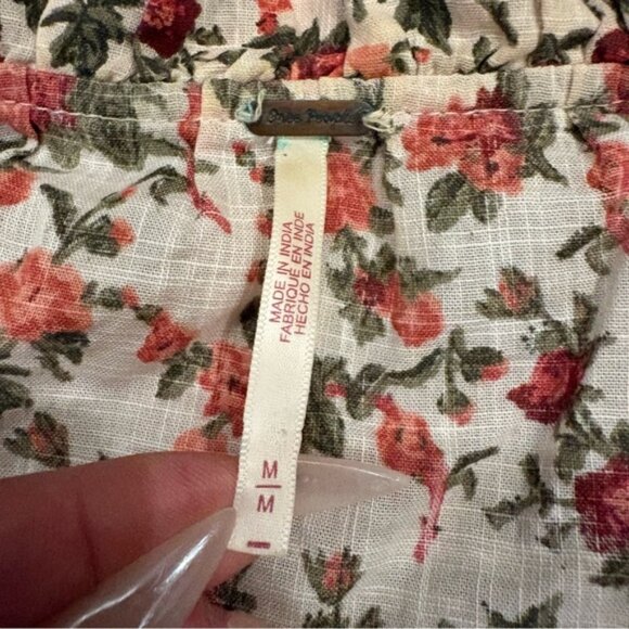 FREE PEOPLE Meant To Be Floral Blouse Vintage Combo Size Medium - Picture 7 of 14